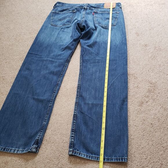 Levi's 569 34x32 (Fits 36x31) Mens Blue Denim Stonewash Straight Leg Jeans - Picture 10 of 10